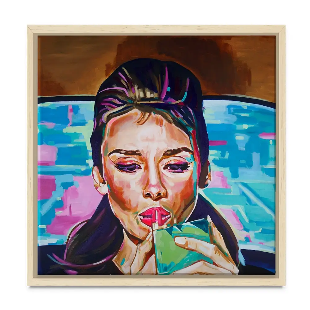 Pink In The Afternoon Square Canvas Print Pink In The Afternoon Square Canvas Print wall art product Juliet Stockton