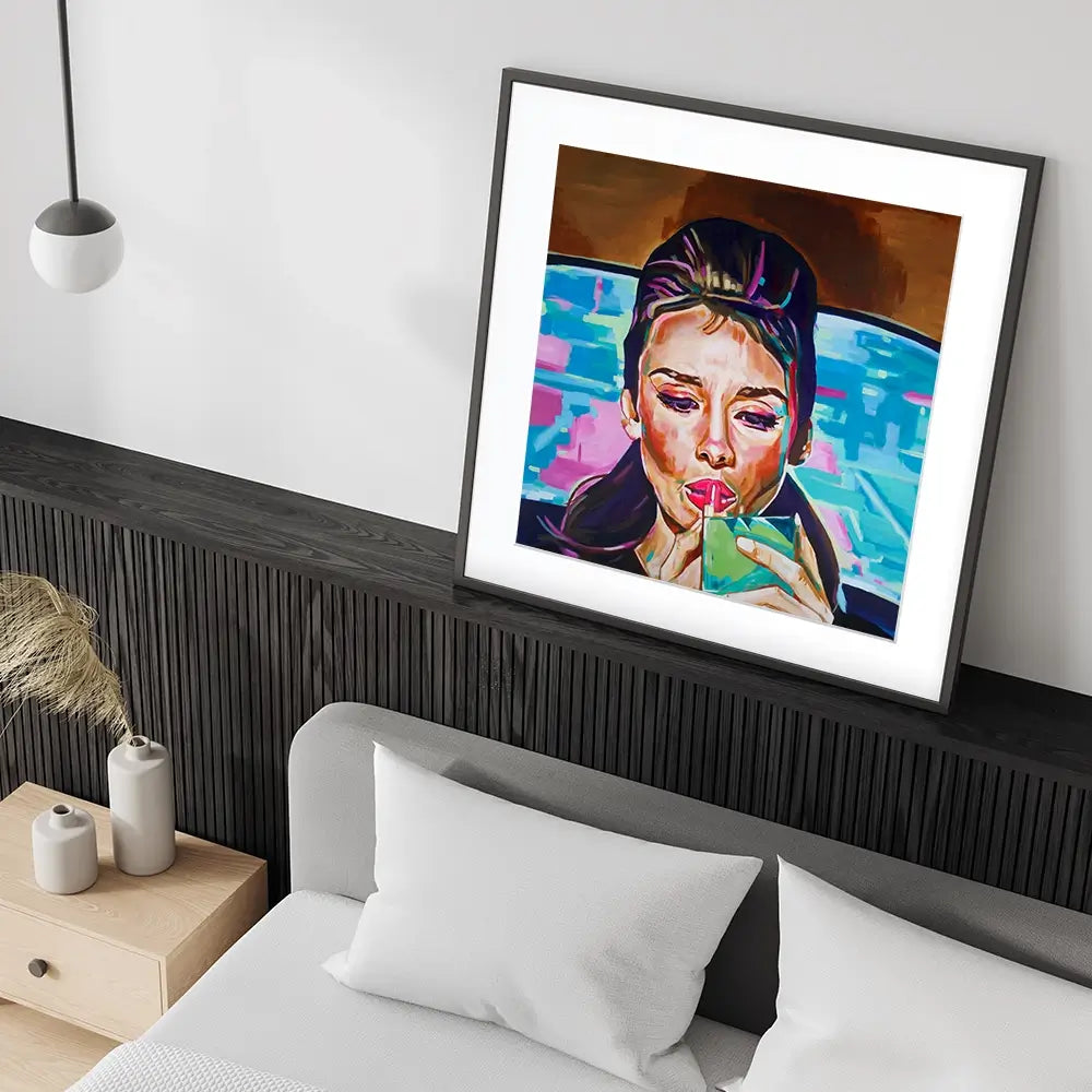 Pink In The Afternoon Square Framed Art Print Pink In The Afternoon Square Framed Art Print wall art product Juliet Stockton