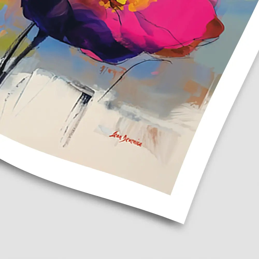 Pink Joyful Flowers Art Print Pink Joyful Flowers Art Print wall art product Leon Devenice