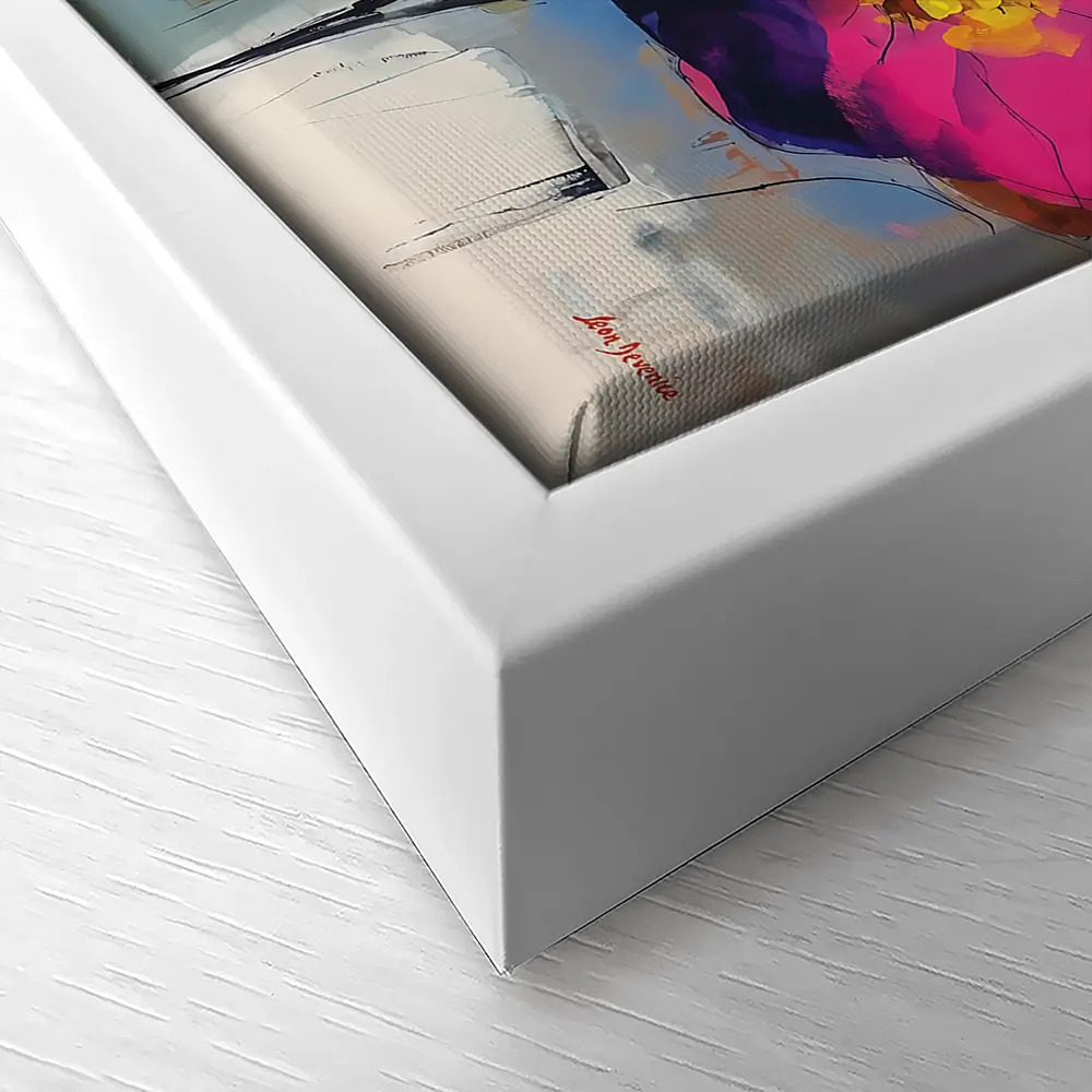 Pink Joyful Flowers Canvas Print Pink Joyful Flowers Canvas Print wall art product Leon Devenice