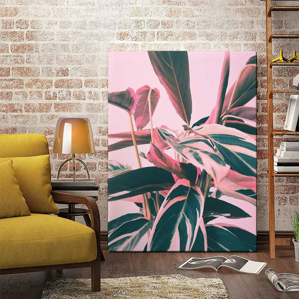 Pink Kalathea Canvas Print Pink Kalathea Canvas Print wall art product Emanuela Carratoni - Independent