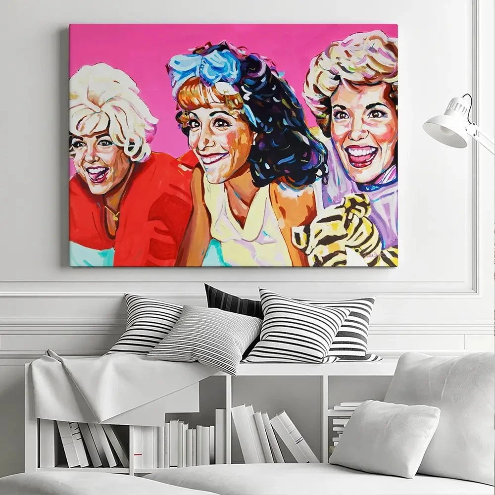 Pink Ladies Canvas Print Pink Ladies Canvas Print wall art product Juliet Stockton