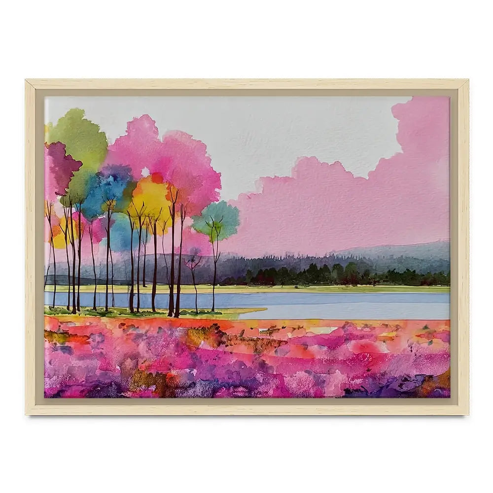 Pink Lake View Canvas Print Pink Lake View Canvas Print wall art product David Alexander Elder