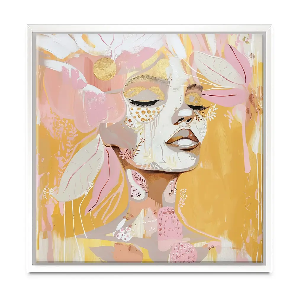 Pink Lemonade Square Canvas Print Pink Lemonade Square Canvas Print wall art product Bella Eve