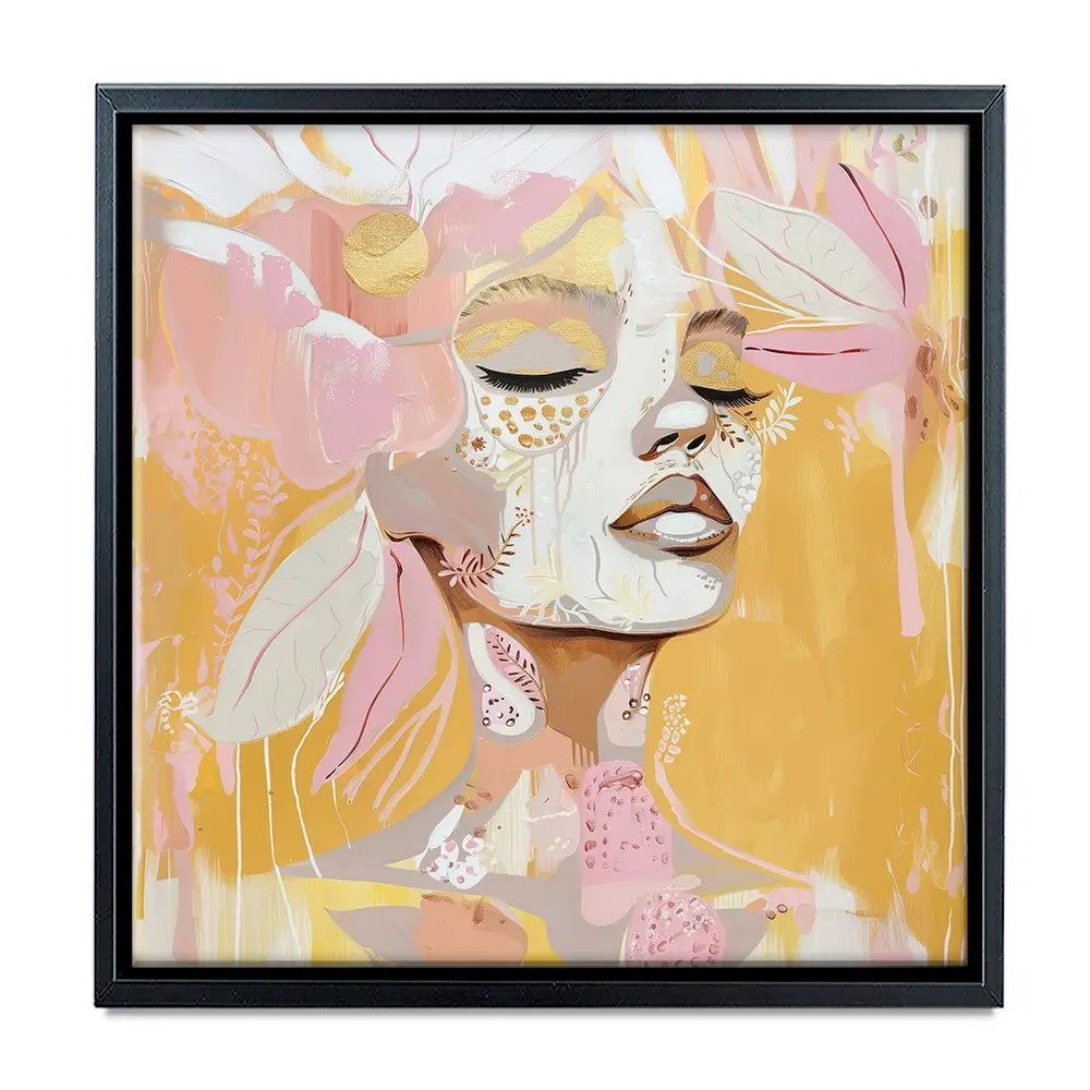 Pink Lemonade Square Canvas Print Pink Lemonade Square Canvas Print wall art product Bella Eve