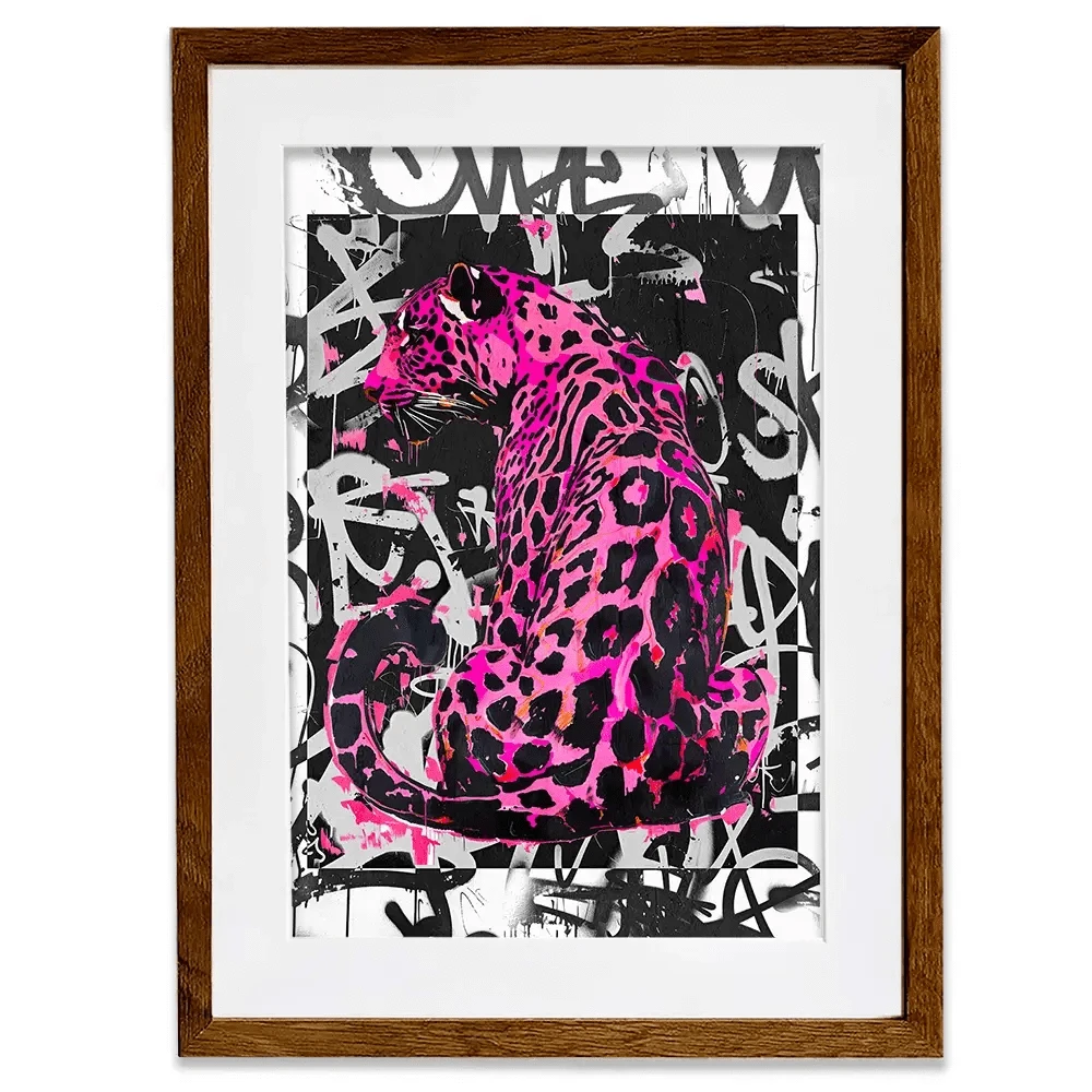 Pink Leopard Framed Art Print Pink Leopard Framed Art Print wall art product Svetlana Aleynikova