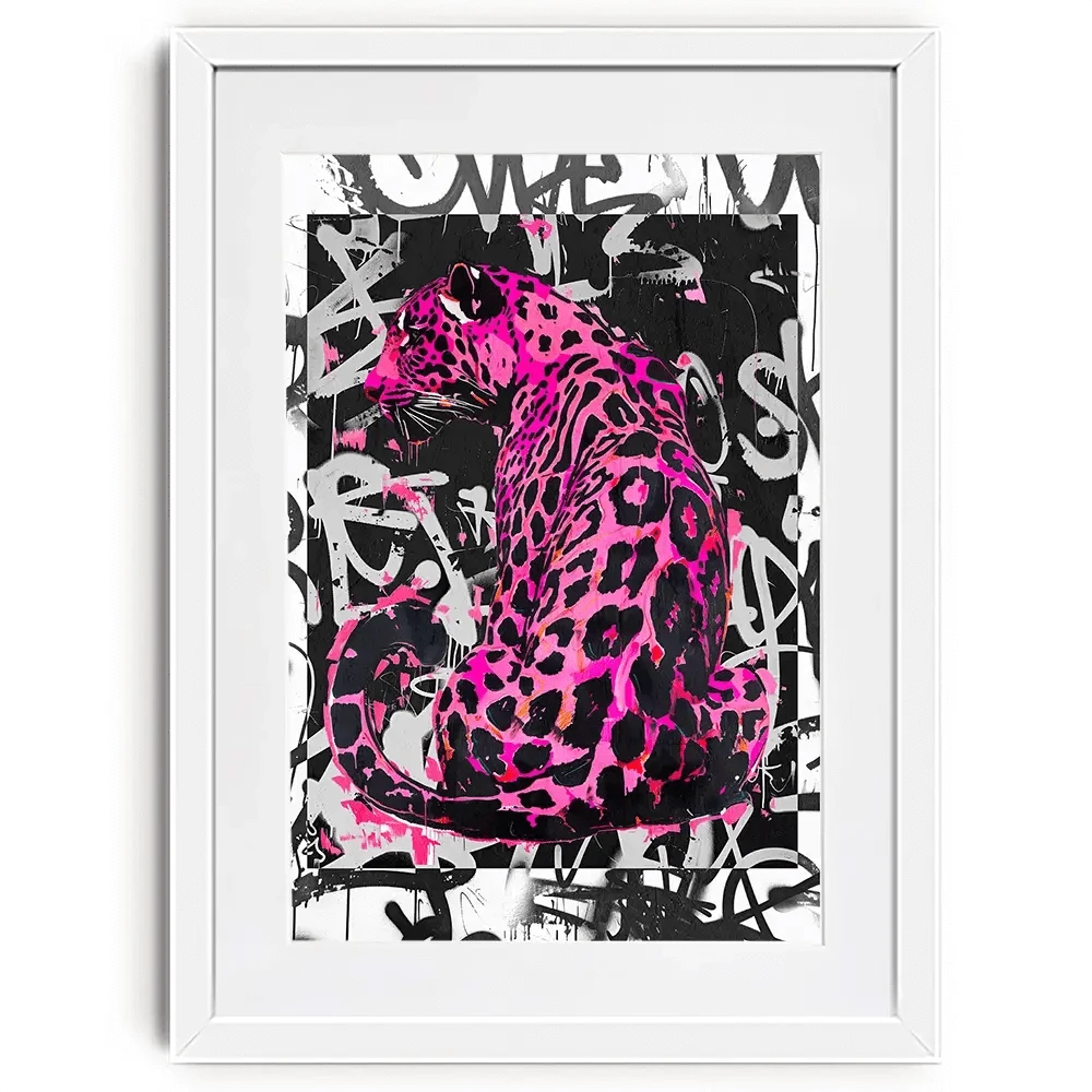 Pink Leopard Framed Art Print Pink Leopard Framed Art Print wall art product Svetlana Aleynikova