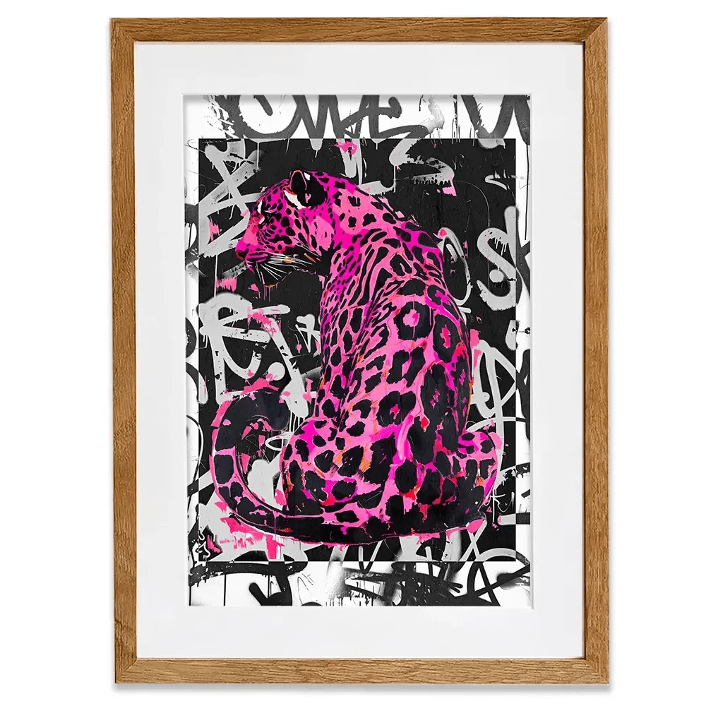 Pink Leopard Framed Art Print Pink Leopard Framed Art Print wall art product Svetlana Aleynikova