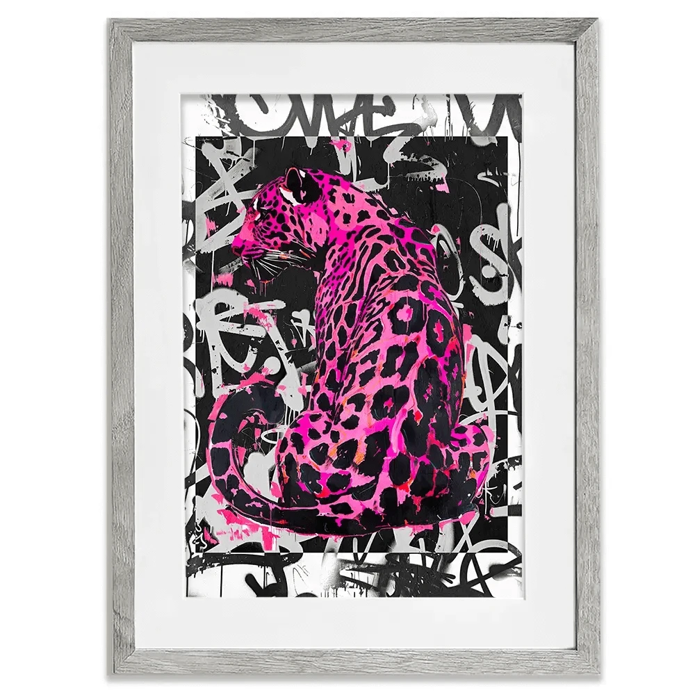 Pink Leopard Framed Art Print Pink Leopard Framed Art Print wall art product Svetlana Aleynikova