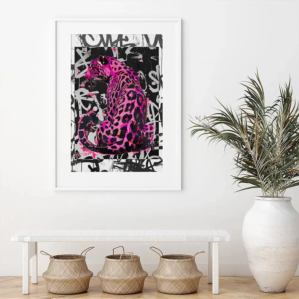 Pink Leopard Framed Art Print Pink Leopard Framed Art Print wall art product Svetlana Aleynikova