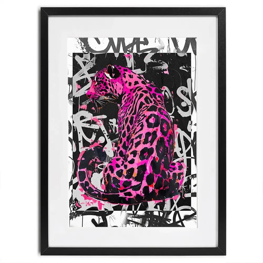Pink Leopard Framed Art Print Pink Leopard Framed Art Print wall art product Svetlana Aleynikova