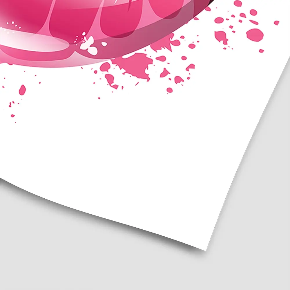 Pink Lips Square Art Print Pink Lips Square Art Print wall art product Art Print Shop