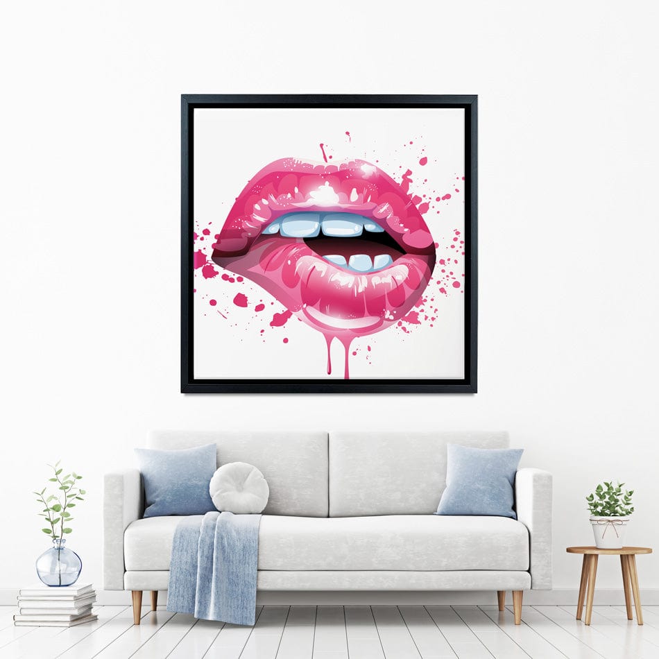 Pink Lips Square Canvas Print wall art product KenoKickit / Shutterstock