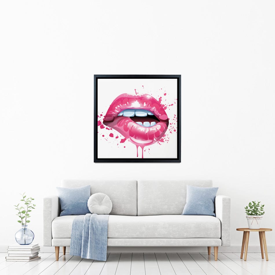 Pink Lips Square Canvas Print wall art product KenoKickit / Shutterstock