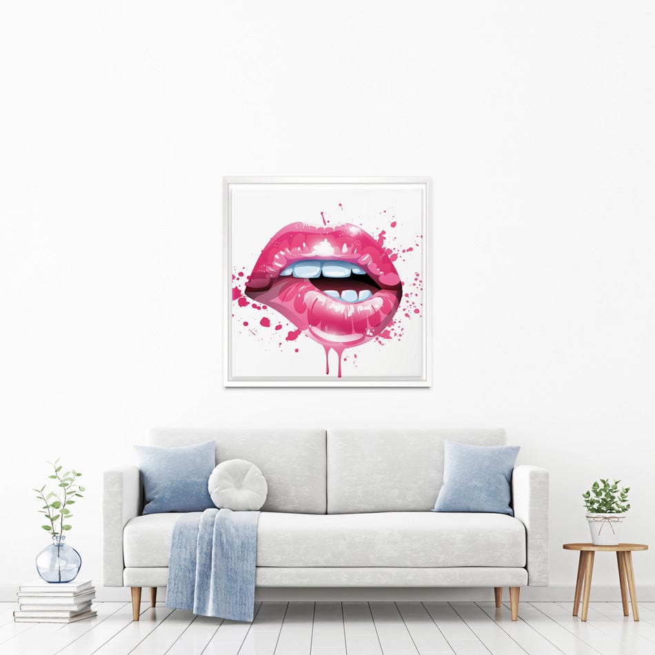 Pink Lips Square Canvas Print wall art product KenoKickit / Shutterstock