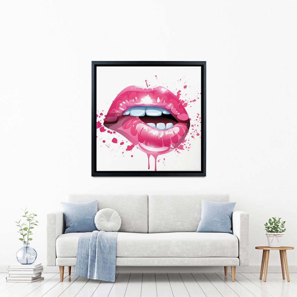 Pink Lips Square Canvas Print wall art product KenoKickit / Shutterstock
