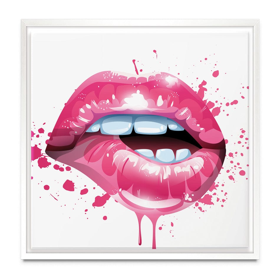 Pink Lips Square Canvas Print wall art product KenoKickit / Shutterstock