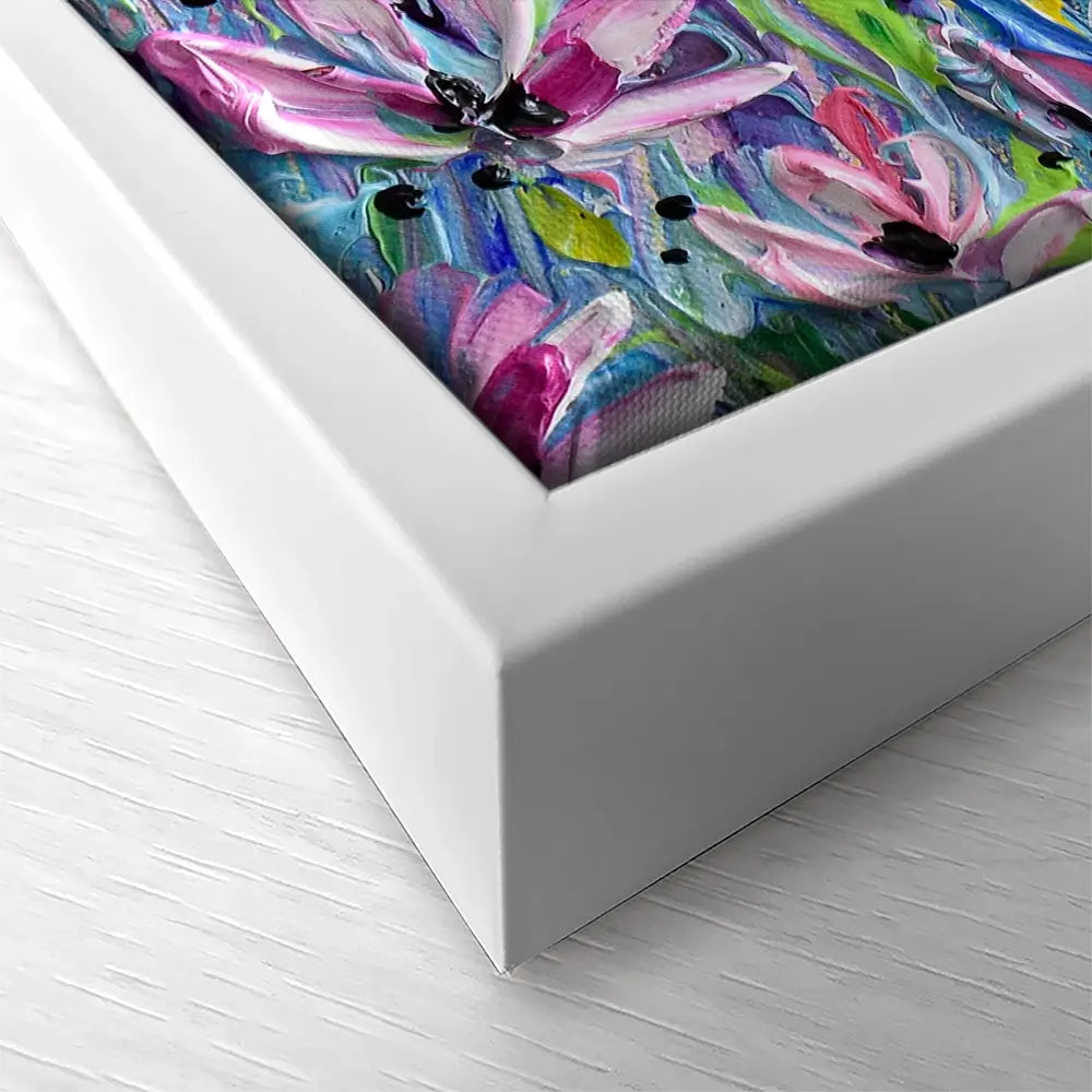 Pink Meadow 2 Square Canvas Print Pink Meadow 2 Square Canvas Print wall art product Olga Tkachyk