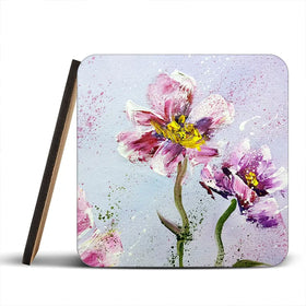 Pink Peonies Coaster Set Pink Peonies Coaster Set wall art product Art Print Shop