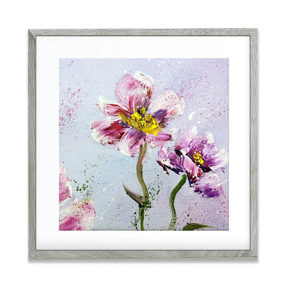 Pink Peonies Square Framed Art Print Pink Peonies Square Framed Art Print wall art product Art Print Shop