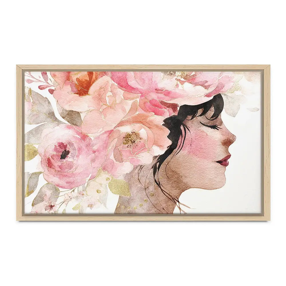 Pink Peony Muse Canvas Print Pink Peony Muse Canvas Print wall art product Svetlana Aleynikova