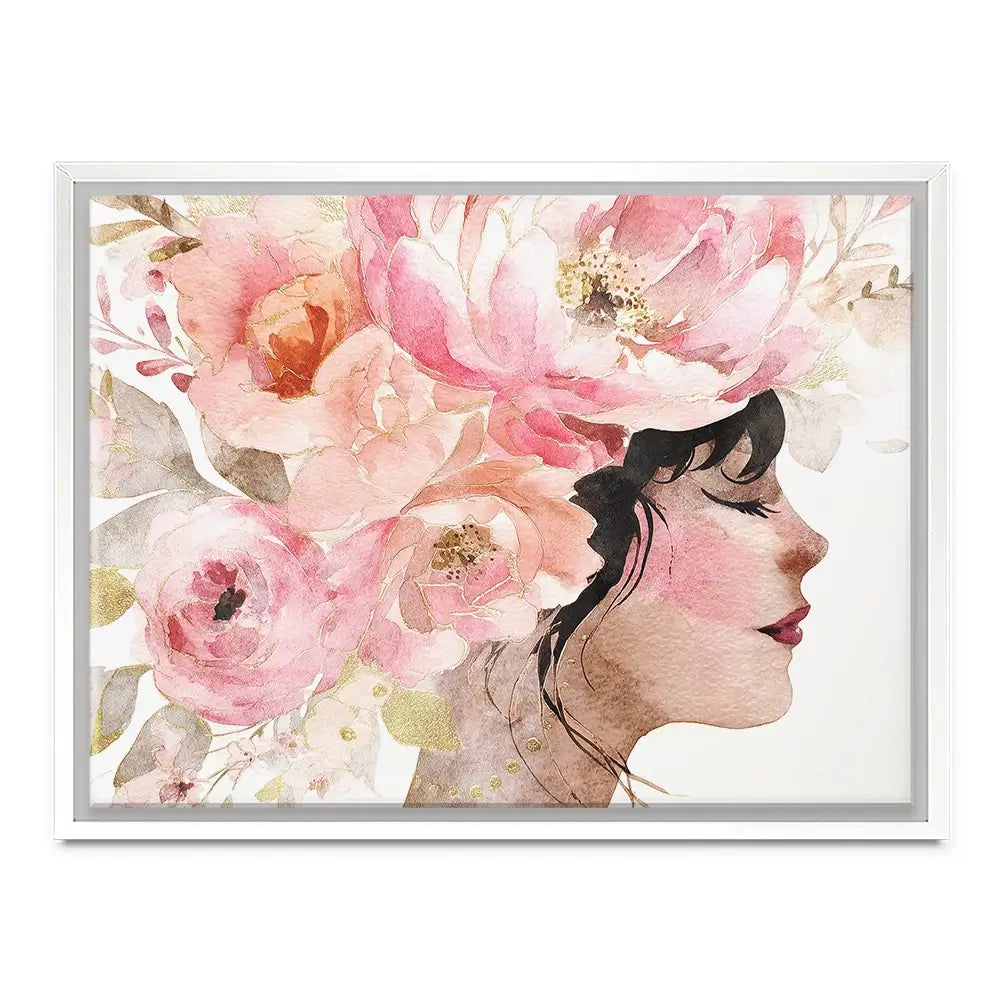 Pink Peony Muse Canvas Print Pink Peony Muse Canvas Print wall art product Svetlana Aleynikova