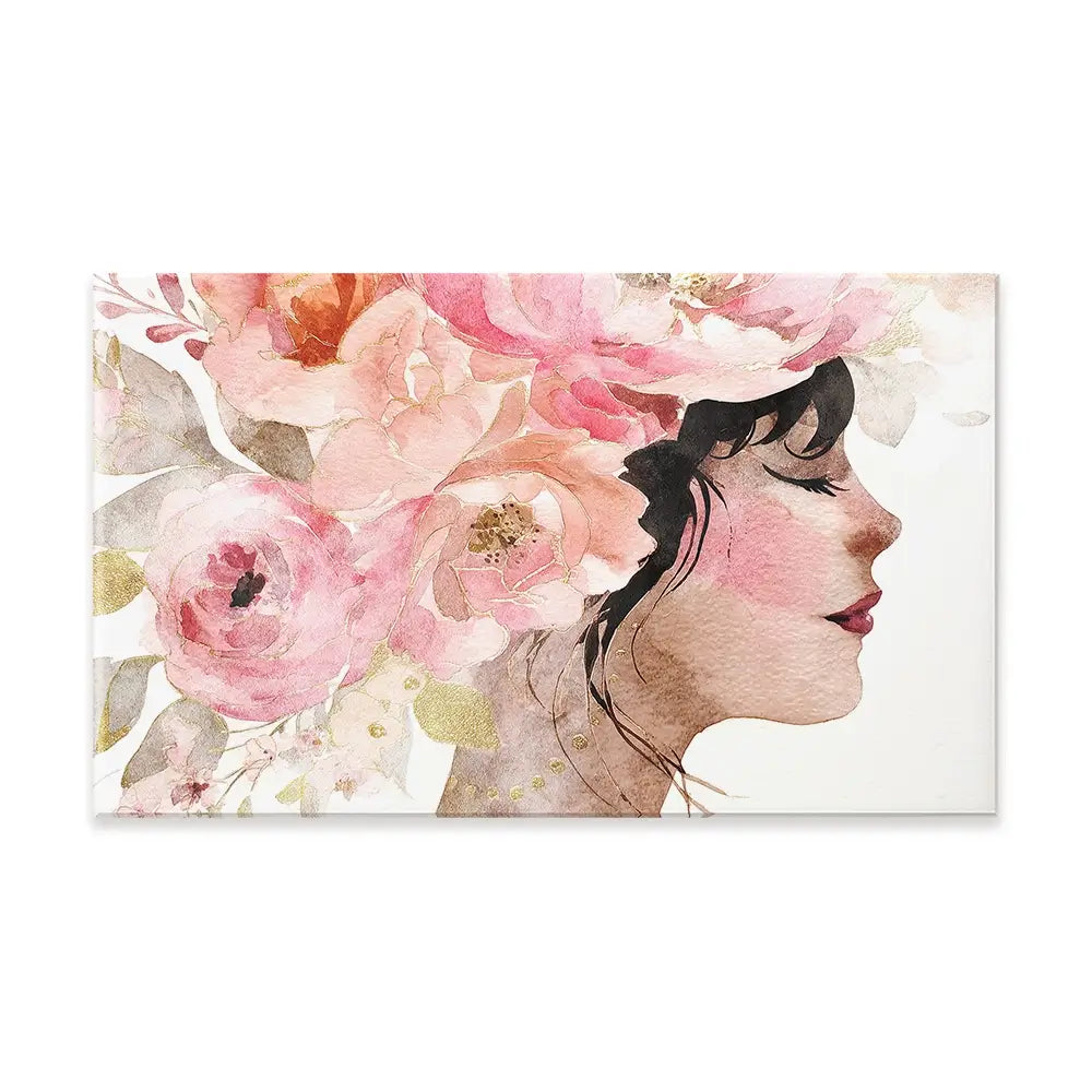 Pink Peony Muse Canvas Print Pink Peony Muse Canvas Print wall art product Svetlana Aleynikova