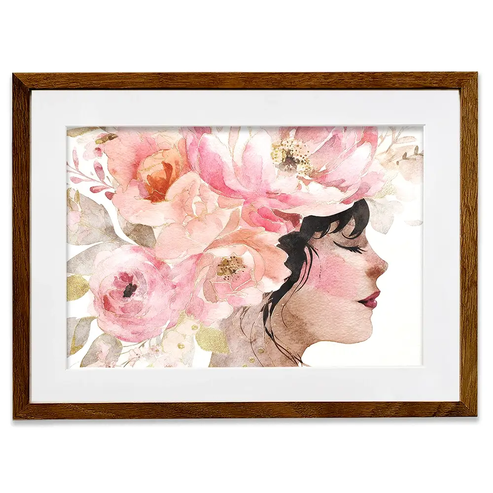Pink Peony Muse Framed Art Print Pink Peony Muse Framed Art Print wall art product Svetlana Aleynikova