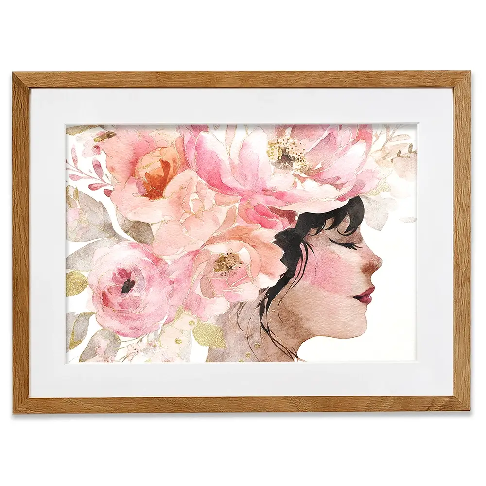 Pink Peony Muse Framed Art Print Pink Peony Muse Framed Art Print wall art product Svetlana Aleynikova
