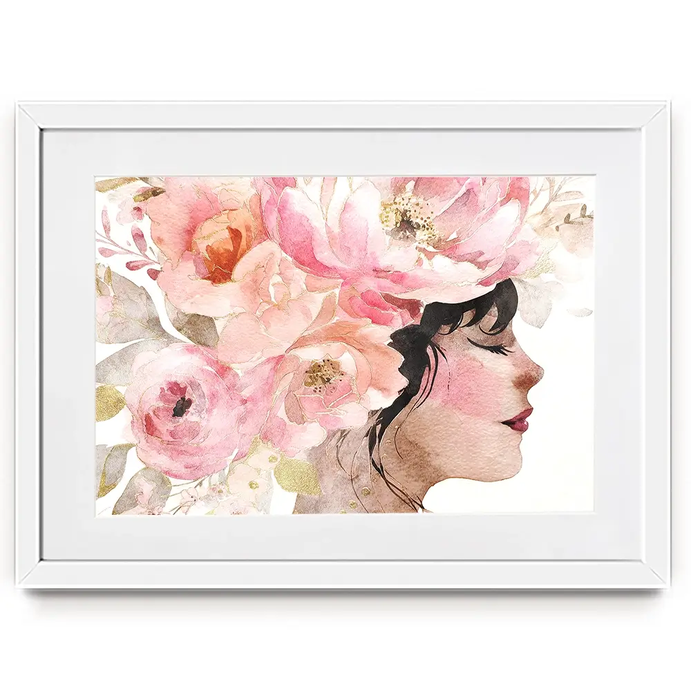 Pink Peony Muse Framed Art Print Pink Peony Muse Framed Art Print wall art product Svetlana Aleynikova