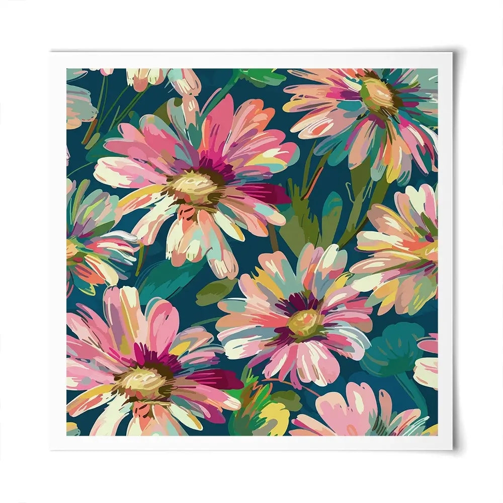 Pink Petals Square Art Print Pink Petals Square Art Print wall art product Art Print Shop
