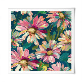 Pink Petals Square Art Print Pink Petals Square Art Print wall art product Art Print Shop