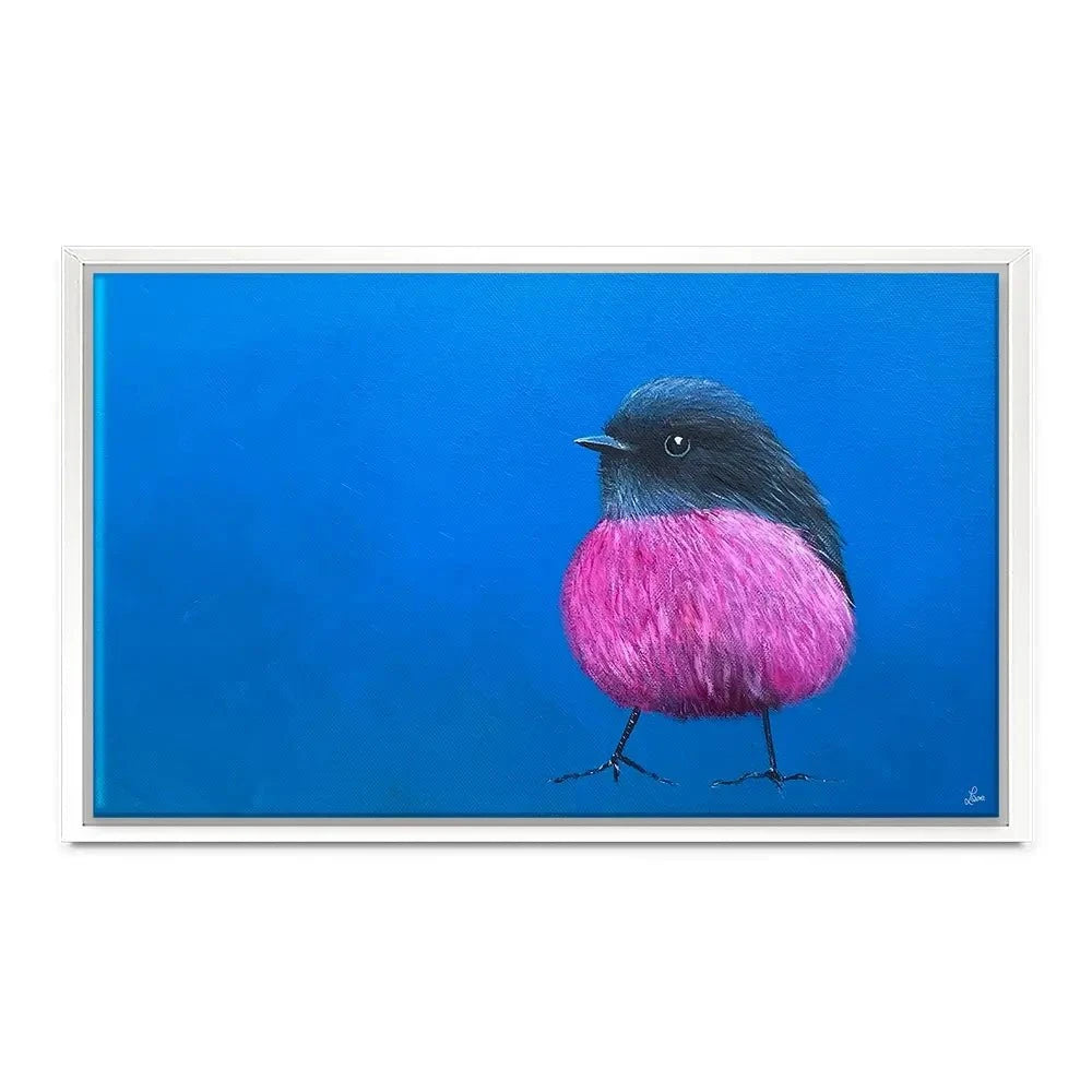 Pink Robin Canvas Print Pink Robin Canvas Print wall art product Laure Bury