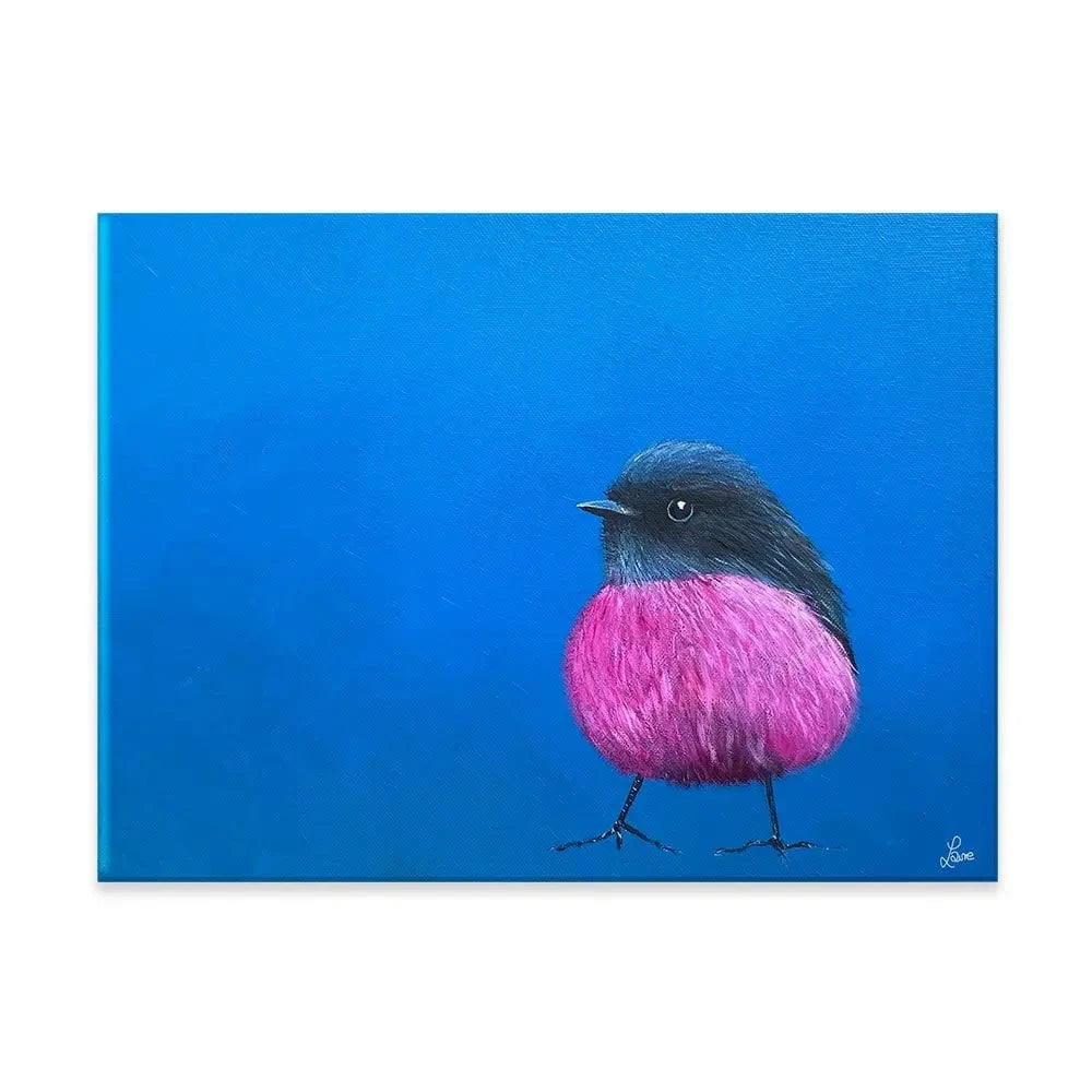Pink Robin Canvas Print Pink Robin Canvas Print wall art product Laure Bury