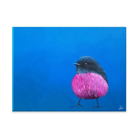 Pink Robin Canvas Print Pink Robin Canvas Print wall art product Laure Bury