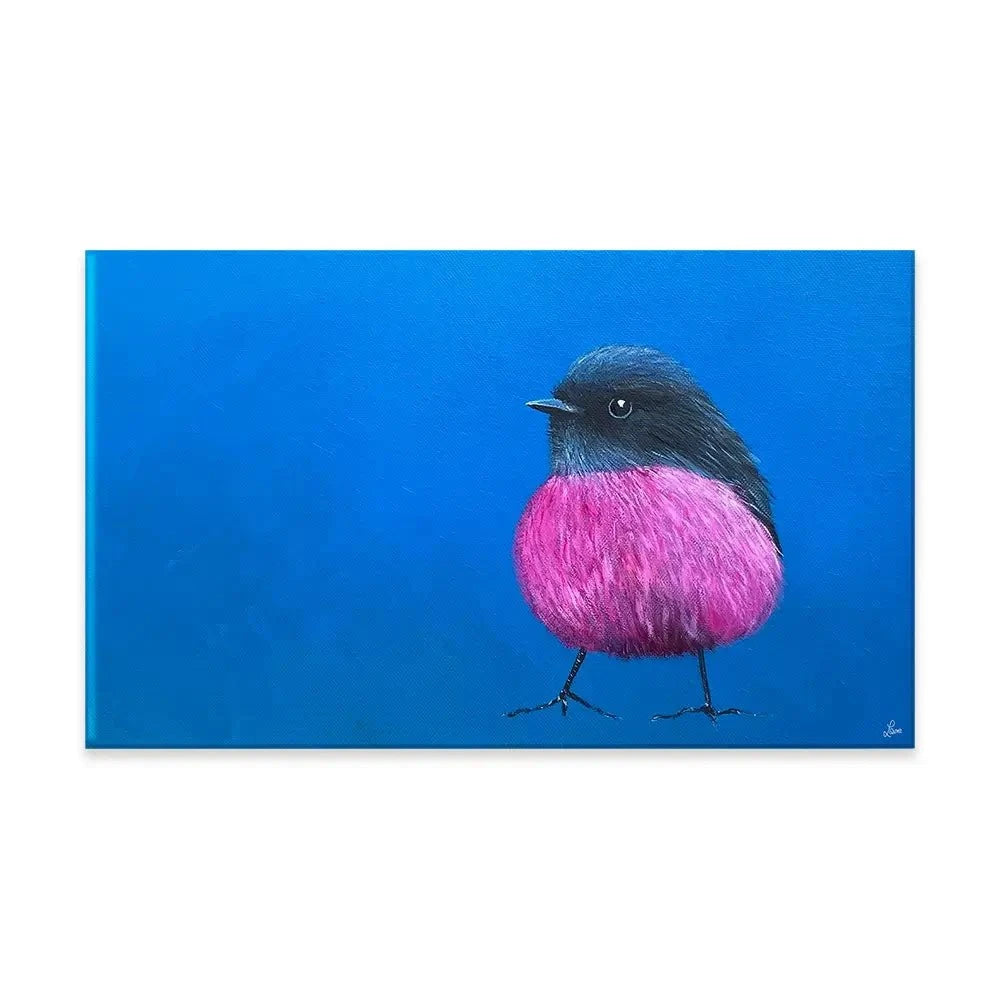 Pink Robin Canvas Print Pink Robin Canvas Print wall art product Laure Bury