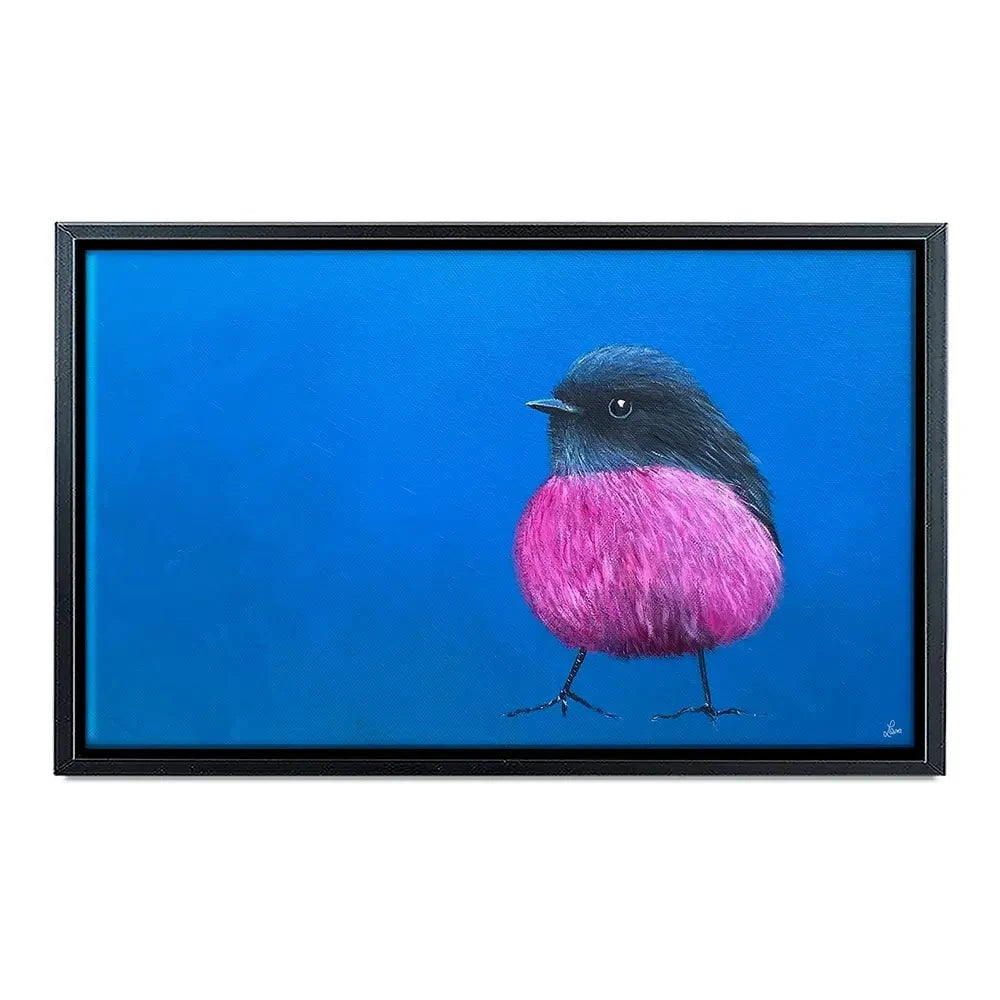 Pink Robin Canvas Print Pink Robin Canvas Print wall art product Laure Bury