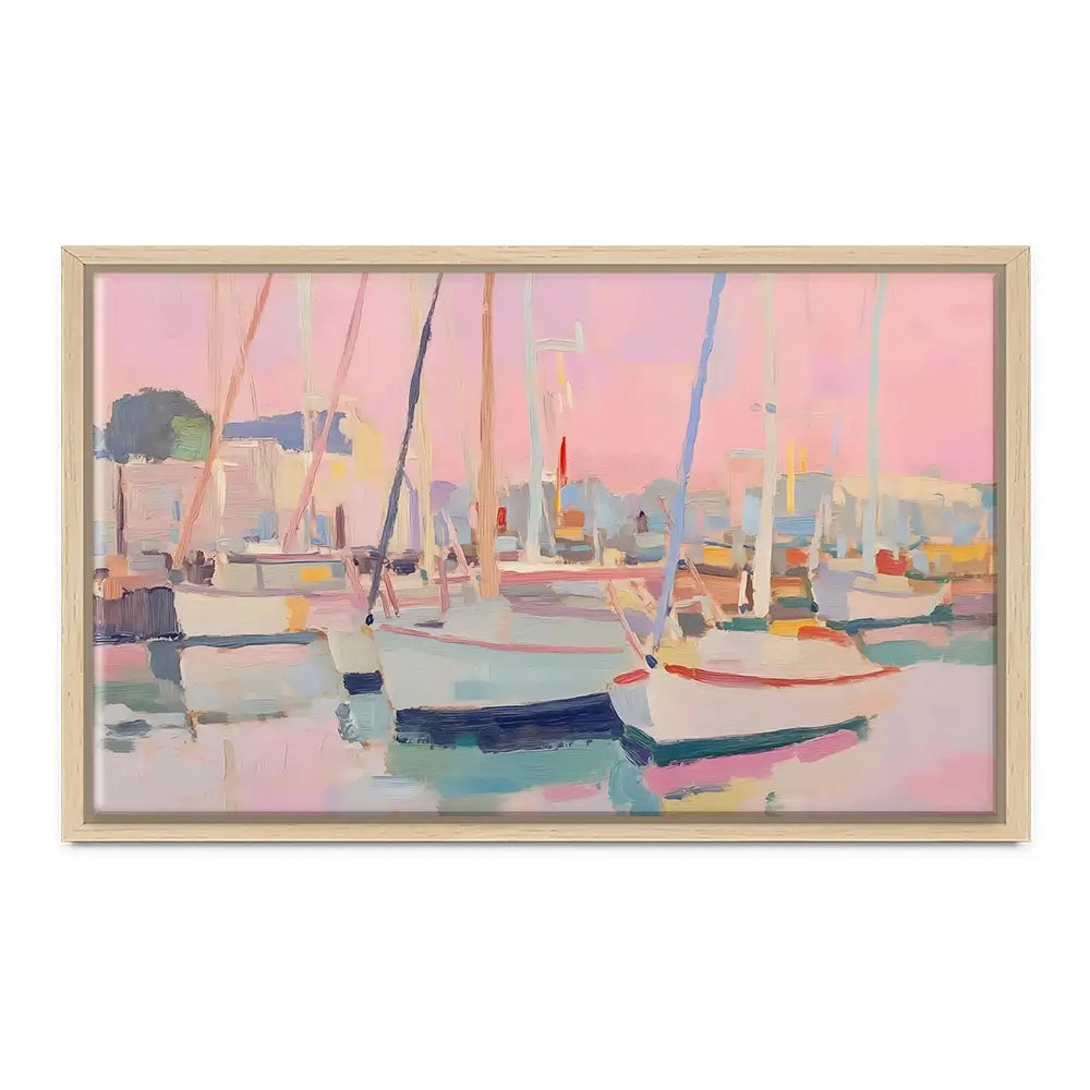 Pink Sailboat Canvas Print Pink Sailboat Canvas Print wall art product NiniArt - Independent