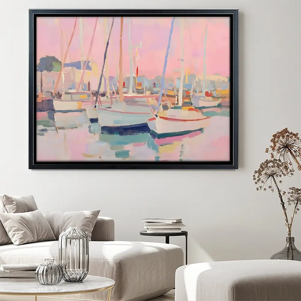 Pink Sailboat Canvas Print Pink Sailboat Canvas Print wall art product NiniArt - Independent