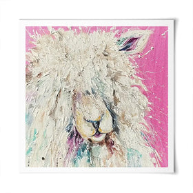 Pink Sheep Square Art Print Pink Sheep Square Art Print wall art product Nicola Jane Rowles