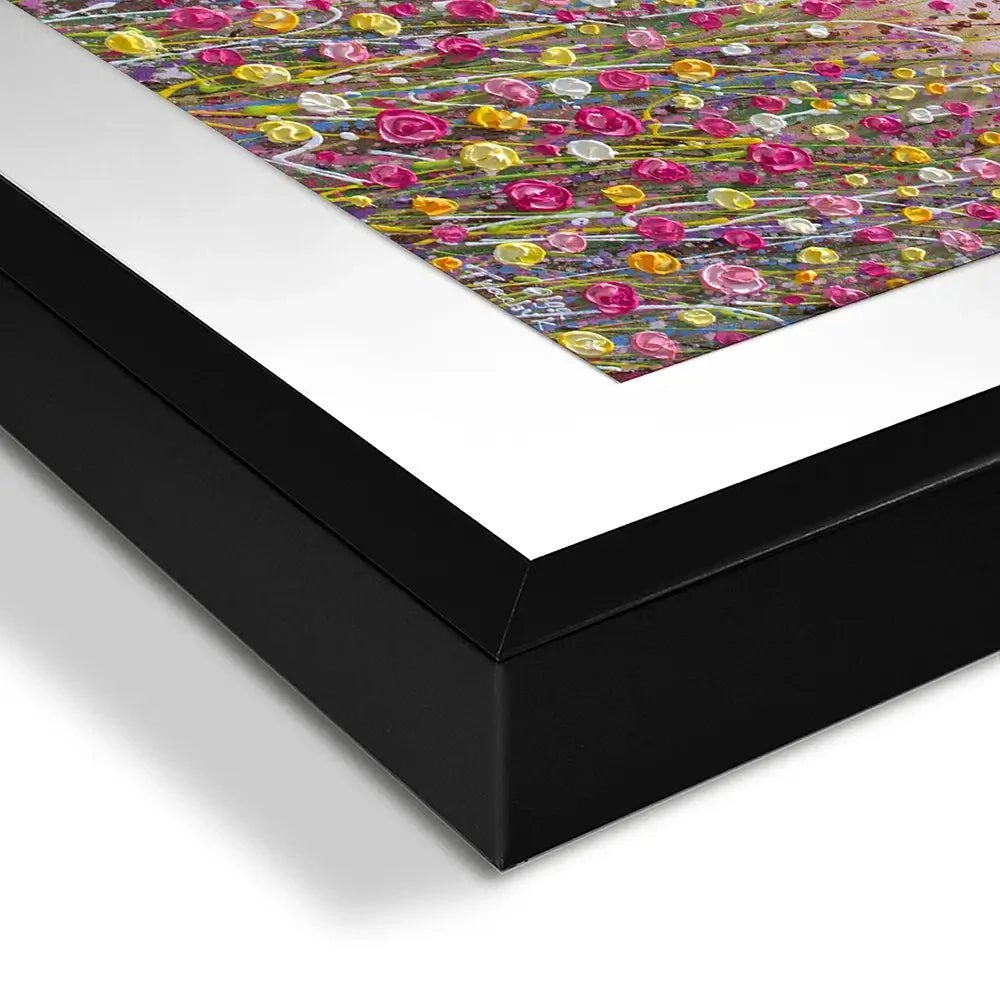 Pink Sky Flower Field Framed Art Print Pink Sky Flower Field Framed Art Print wall art product Olga Tkachyk