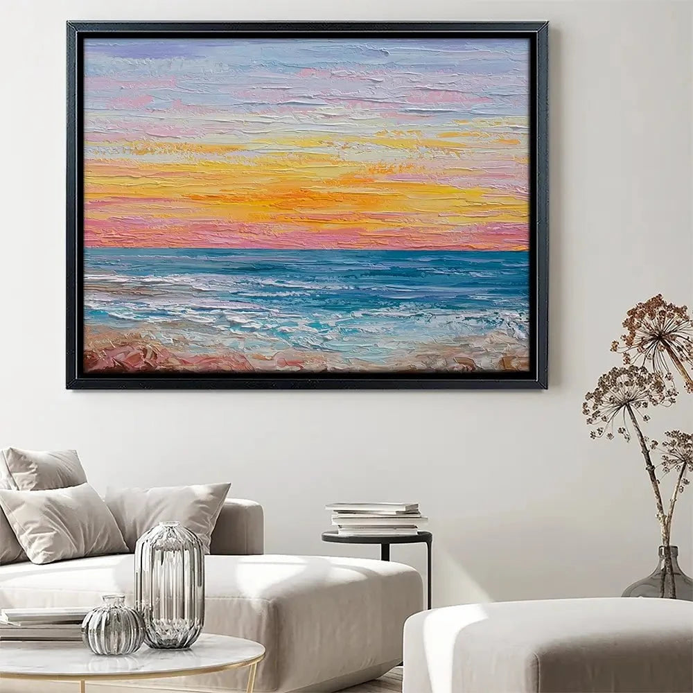 Pink Sunrise Canvas Print Pink Sunrise Canvas Print wall art product Olga Tkachyk
