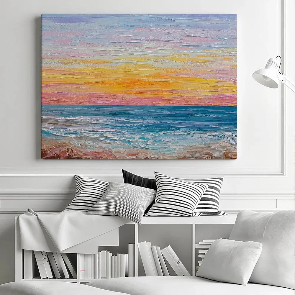 Pink Sunrise Canvas Print Pink Sunrise Canvas Print wall art product Olga Tkachyk