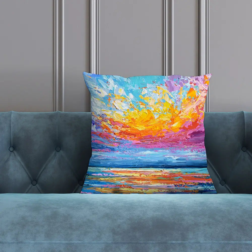 Pink Sunset Cushion Pink Sunset Cushion wall art product Olga Tkachyk