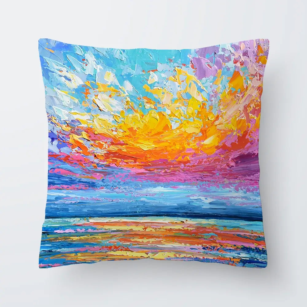 Pink Sunset Cushion Pink Sunset Cushion wall art product Olga Tkachyk