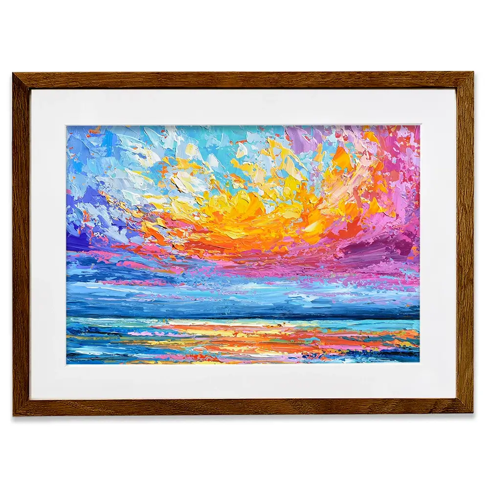Pink Sunset Framed Art Print Pink Sunset Framed Art Print wall art product Olga Tkachyk