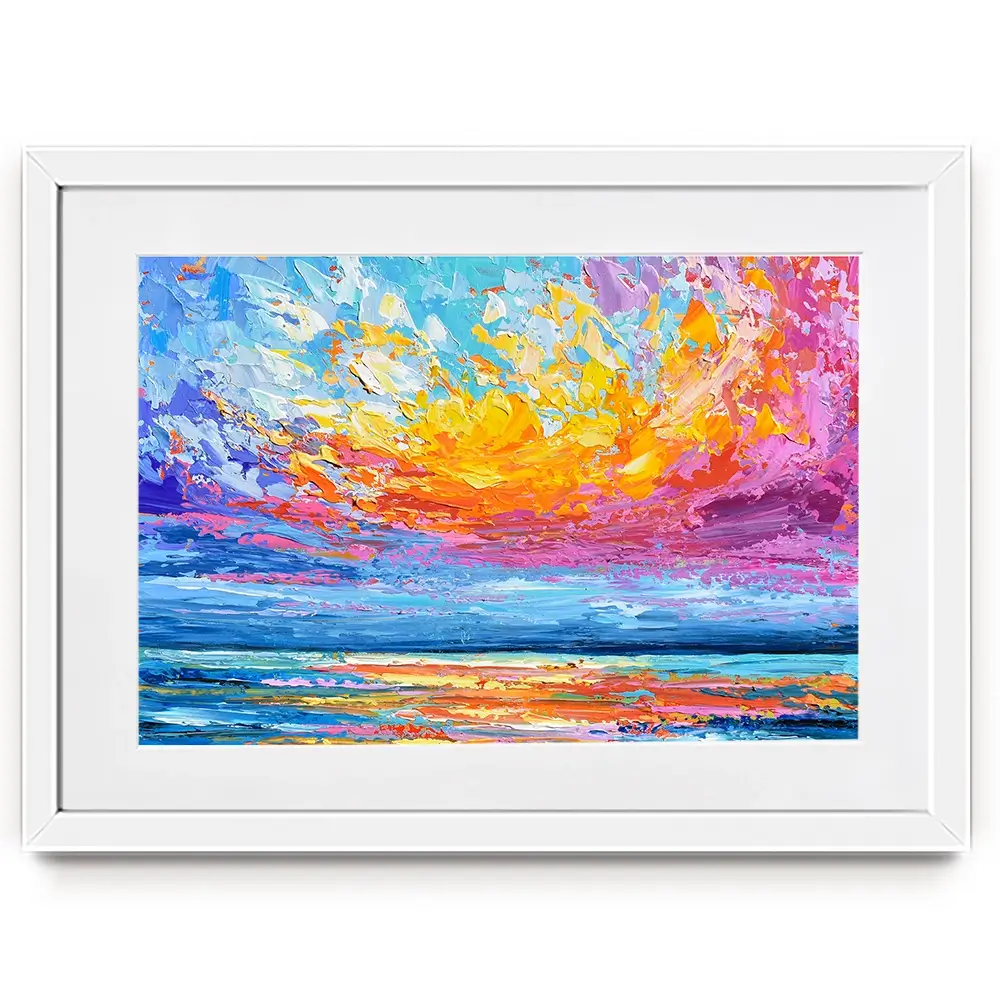 Pink Sunset Framed Art Print Pink Sunset Framed Art Print wall art product Olga Tkachyk