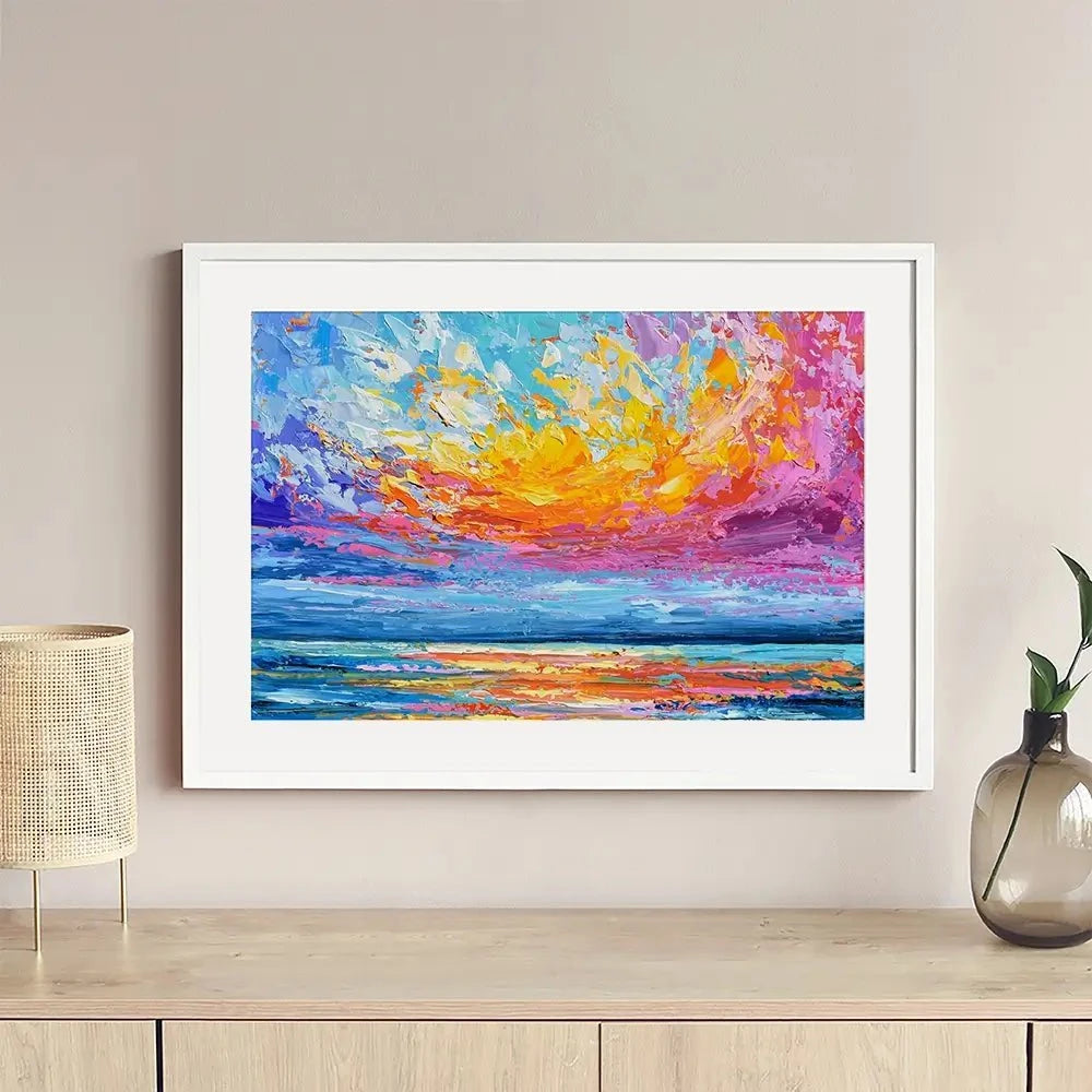 Pink Sunset Framed Art Print Pink Sunset Framed Art Print wall art product Olga Tkachyk