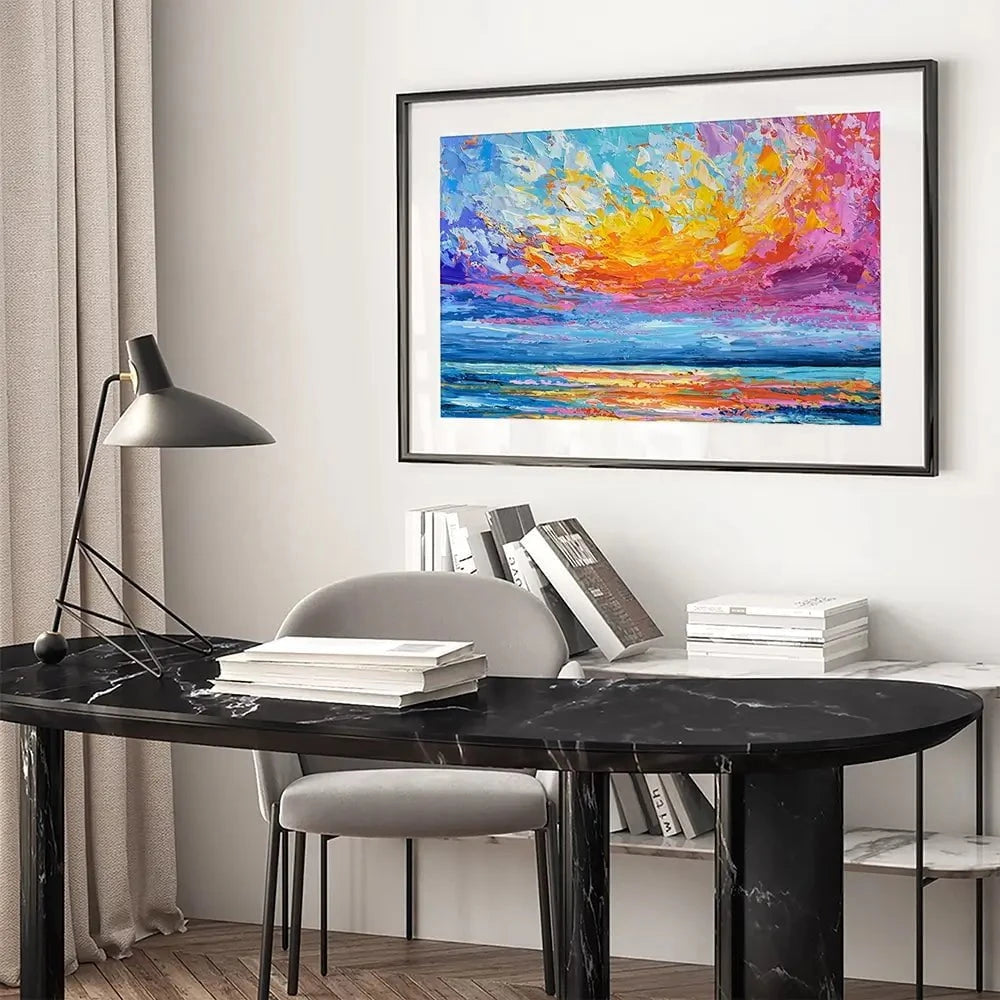 Pink Sunset Framed Art Print Pink Sunset Framed Art Print wall art product Olga Tkachyk