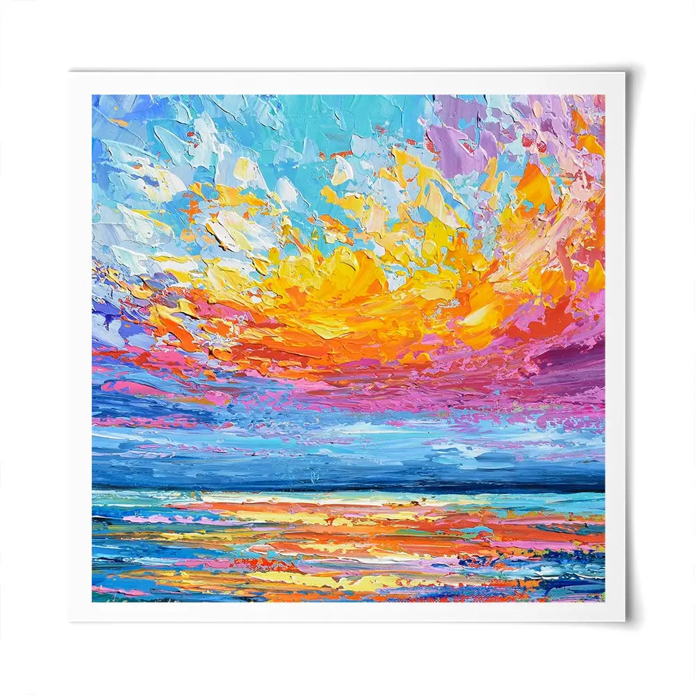 Pink Sunset Square Art Print Pink Sunset Square Art Print wall art product Olga Tkachyk